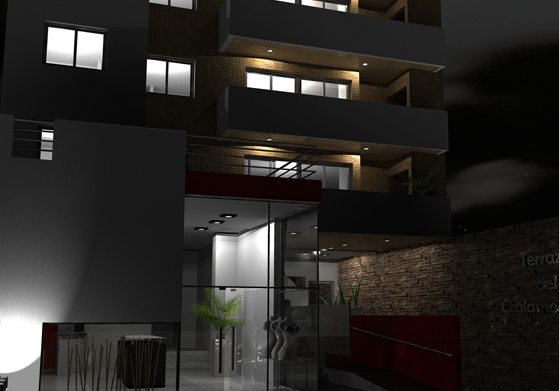 Ingreso Exterior Nocturno
